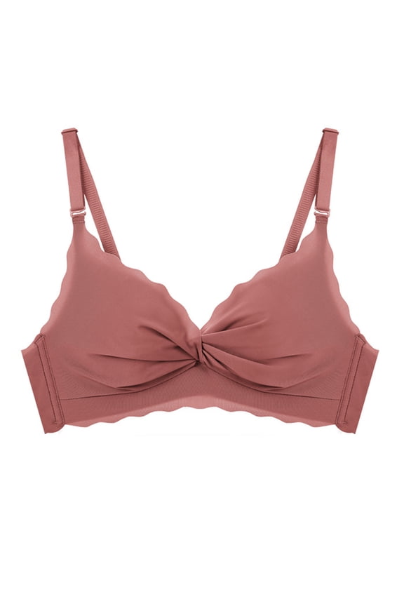 Women Bras Push up Back-Smoothing Bra Feature V-Neck Balconette Bra Style W-1451 Red M