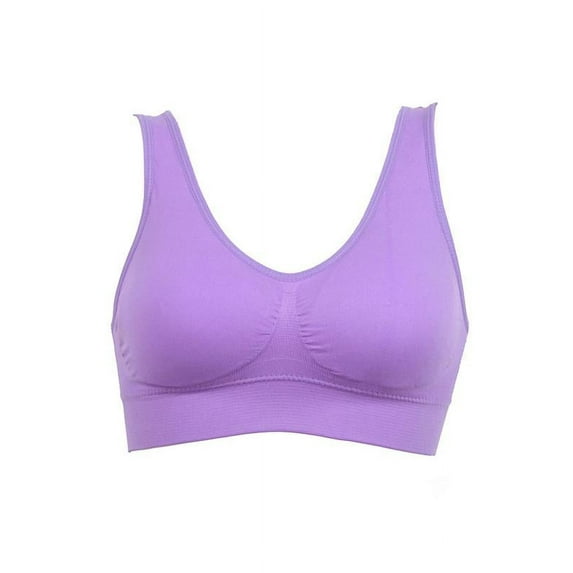 Women Bras Seamless Comfort Padded Yoga Sports Stretch Crop Top Vest Sleep Bra