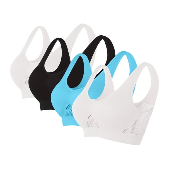 Women Bras Seamless Sports Bra Wirefree Yoga Bra With Removable Pads Sports Bra Multicolor8 S