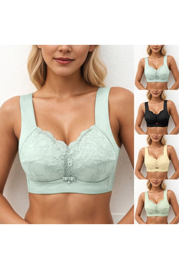 Women Bras Thermal Soft Wireless Bra Thin Cup Lift Push Up Side Support Anti Sag Beige L