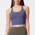 thumbnail image 1 of Women Bras Thin Shoulder Strap Shock-absorbing Running Fitness Bra Beautiful Back Sexy Yoga Gathering Sports Bra Bras for Women No Underwire Purple XS, 1 of 4