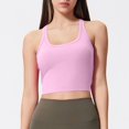 thumbnail image 1 of Women Bras Thin Shoulder Strap Shock-absorbing Running Fitness Bra Beautiful Back Sexy Yoga Gathering Sports Bra Sports Bras for Women Pink S, 1 of 4