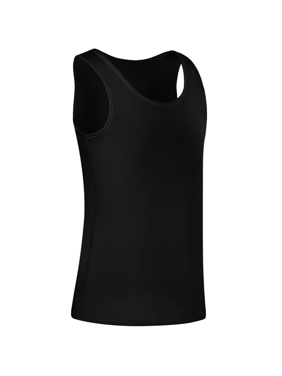 Women Breathable Cotton Breast Binder Long Trans Tank Top Built-in Chest Binder