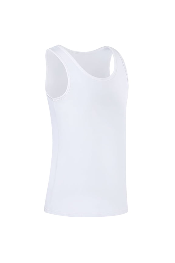 Women Breathable Cotton Breast Binder Long Trans Tank Top Built-in Chest Binder