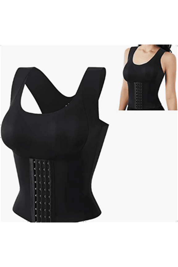 Women Breathable Shapewear Tank Top 4 in 1 Waist Buttoned Bra Shapewear Corset Body Shaper for Women Tummy Control
