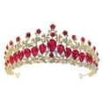 thumbnail image 1 of Women Bride Crystal Baroque Queen Crown Vintage Princess Tiara Wedding Prom Hair Accessories for Women and Girls, 1 of 8