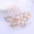 thumbnail image 1 of Women Bride Hairpin Hair Comb Clip Floral Head Piece Crystal Flower Hair Pins, 1 of 5