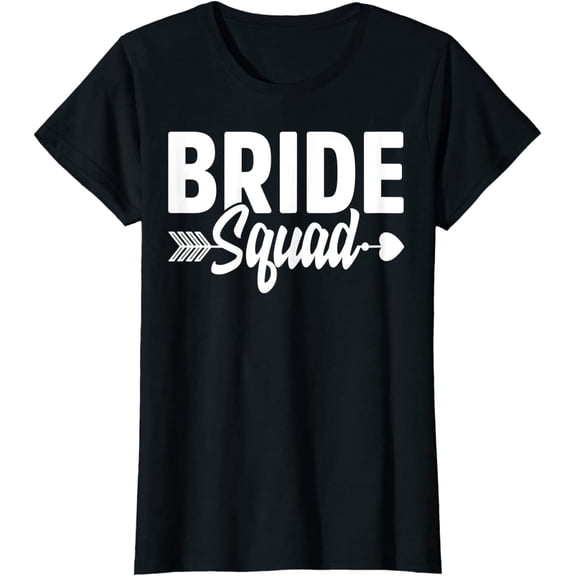Women Bride Squad Bridal Bridesmaid Wedding Party Squad Top Casual T-Shirt