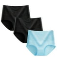 thumbnail image 1 of uublik Women Briefs Cotton High Waisted Underwear Soft Breathable Full Coverage Panties 3 Pack, 1 of 2