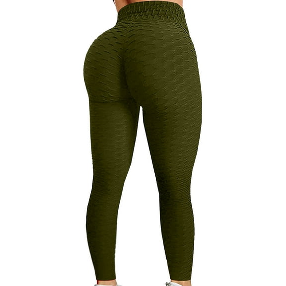 Women Bubble Hip Super Elastic Yoga Sport Legging Female Lounge High Waist Butt Lifting Workout Running Tummy Control Tights Ladies Leisure Pant Women's Casual Slim Trousers