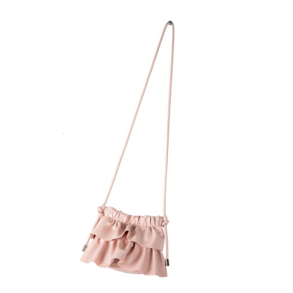 Women Bucket Bag Pleated Shoulder Bag PU1eatherSlings Bag Korean Styles Crossbody Bag Simple Messenger Bag for Daily