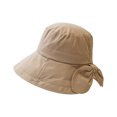 thumbnail image 1 of Women Bucket Hat Big Brim Back Split Bowknot Decor Trendy Lightweight Outdoor Fisherman Hat Fun Summer Beach Vacation Getaway Headwear, 1 of 8
