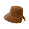thumbnail image 1 of Women Bucket Hat Big Brim Back Split Bowknot Decor Trendy Lightweight Outdoor Fisherman Hat Fun Summer Beach Vacation Getaway Headwear, 1 of 8