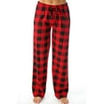 thumbnail image 1 of Women Buffalo Plaid Pajama Bottoms with Pockets Drawstring Plaid Sleepwear Pants Loose Stretch Lounge Sleepwear Nightwear Trousers, 1 of 3