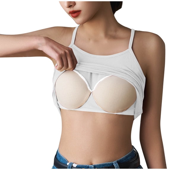 Women Built In Bra Cami Tops Sleeveless Spaghetti Strap Tank Top Square Neck Summer Fitted Basic Camisole Shirts