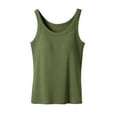 thumbnail image 1 of Women Built-in Bra Tank Tops Sleeveless Casual Shirts Racerback Workout Fitted Tank Tops Basic Undershirt, 1 of 7