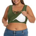 thumbnail image 1 of Women Built-in Bra Tank Tops Under Tank Tops for Women Women's Sleeveless Tops Sleeveless Shirts Fitted Tank Tops for Women Workout Crop Tops Adjustable Spaghetti Strap Tank Tops Green 4XL, 1 of 7