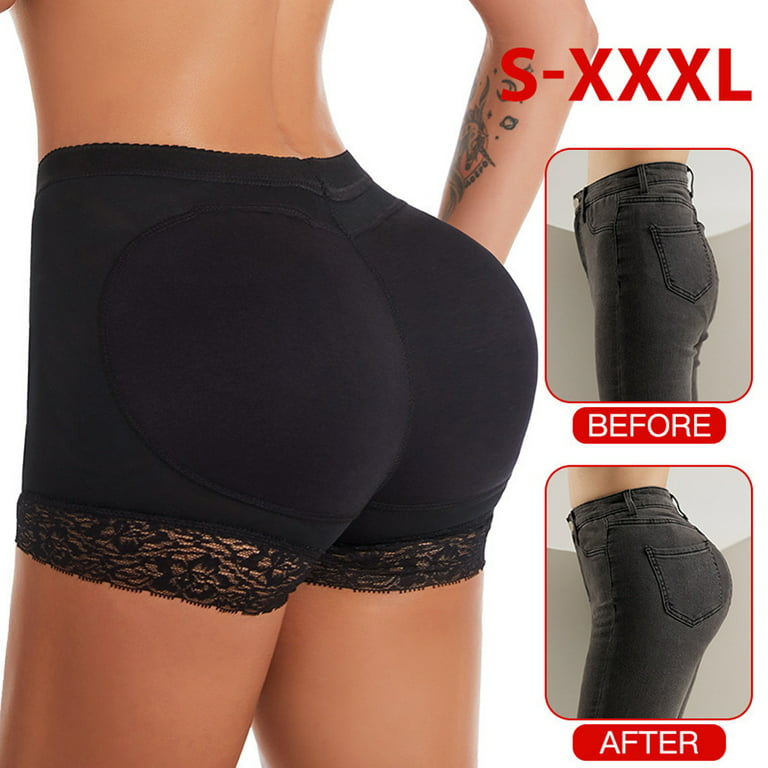 Women Butt Lifter Panties Padded Shapewear Hip Enhancer Pads Shorts  Seamless Underwear Tummy Control Boyshorts