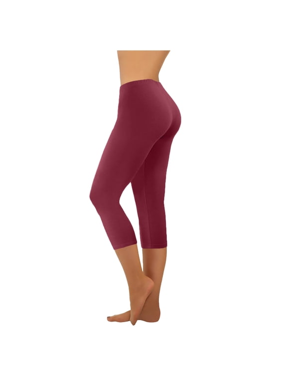 Women Butt Lifting Capri Leggings High Waisted Seamless Compression Tummy Control Workout Yoga Pants