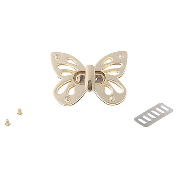 Women Butterfly Metal DIY Clasp Turn Twist Lock for Handbag Shoulder Bag Purse