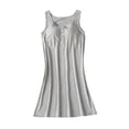 thumbnail image 1 of Women Button Down Sleeveless Nightgown Soft Modal Tank Nightshirts with Built in Bra Comfy Pajamas Dress Nighties, 1 of 4