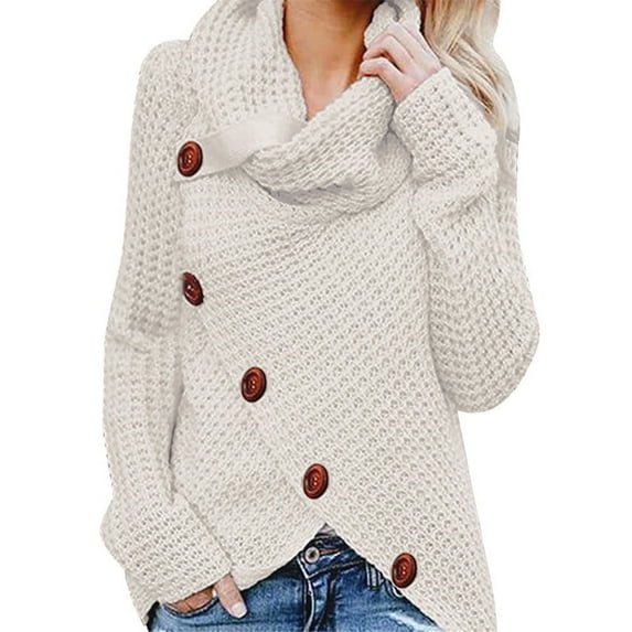 Women Button Long Sleeve Sweater Sweatshirt Pullover Tops Blouse Shirt Sweater Jacket Womens Womens Sweaters plus Size Cardigans for Women Lightweight Summer Sheer Cardigans for Women Light Cardigans