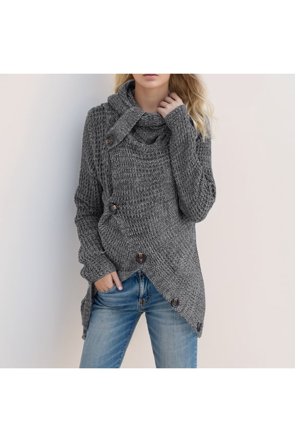 Women Button Long Sleeve Sweater Sweatshirt Pullover Tops Blouse Shirt Zip down Sweaters for Women Womens Sweaters Lightweight Musically Sweatshirt Hoodie without Cap Mens Tall Sweaters And Pullovers