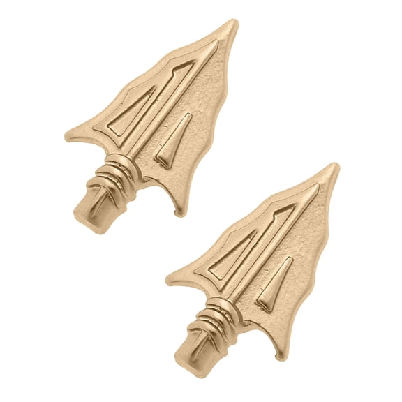 Women' CANVAS Style Florida State Seminoles 24K Gold Plated Stud Earrings