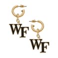 thumbnail image 1 of Women' CANVAS Style Wake Forest Demon Deacons Enamel Drop Hoop Earrings, 1 of 1