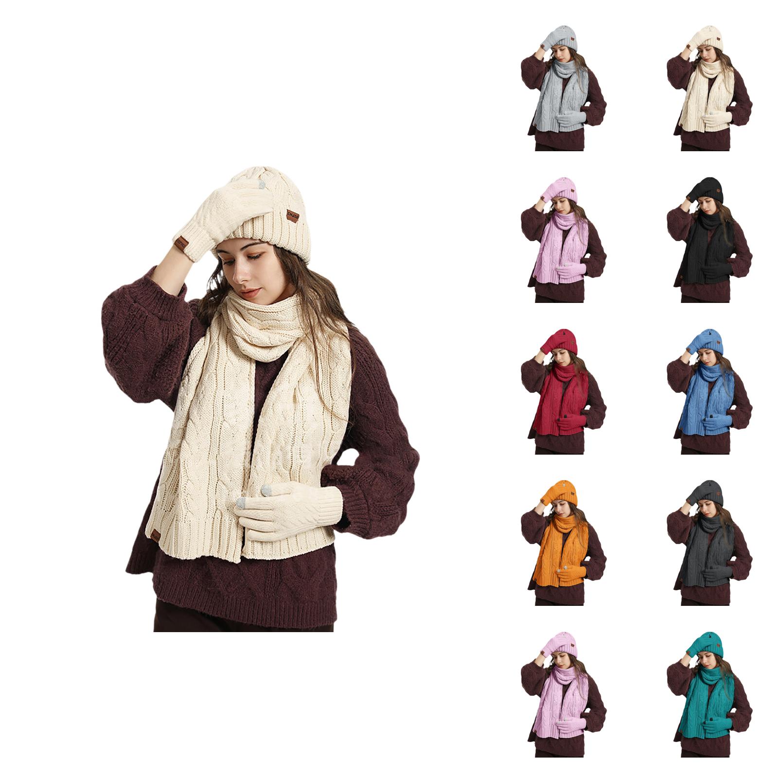 Women Cable Knit Scarf - Korean Style Thick Long Warm Winter Neck Wrap ...