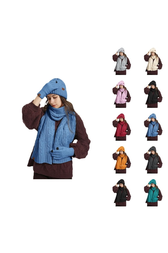 Women Cable Knit Scarf Soft Warm Thick Cozy Winter Wrap Outdoor Cold Weather Gear for Travel Daily Wear Work Snow Fashion Comfortable Accessory Autumn Winter Style – Stocking Stuffers Ski