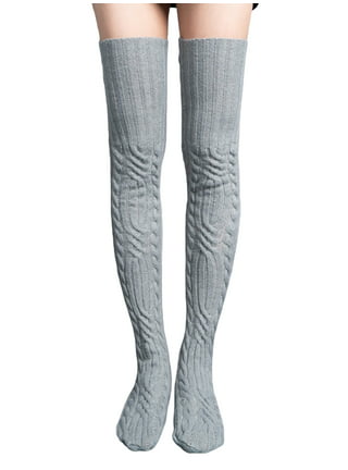 Thicken Leg Warmers Women Warm Knee High Winter Knit Crochet Legging Boot  Socks 