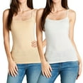 thumbnail image 1 of Women Cami Built-in Shelf Bra Adjstable Strap Camisole Tank Top (Junior Sizes), 1 of 4
