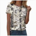 thumbnail image 1 of Women Camo Shirt Short Sleeve Oversized Graphic T-Shirt, 1 of 7
