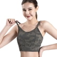 thumbnail image 1 of Women Camouflage Print Medium Support Sports Bra Fitness Yoga Crop Tops, 1 of 6