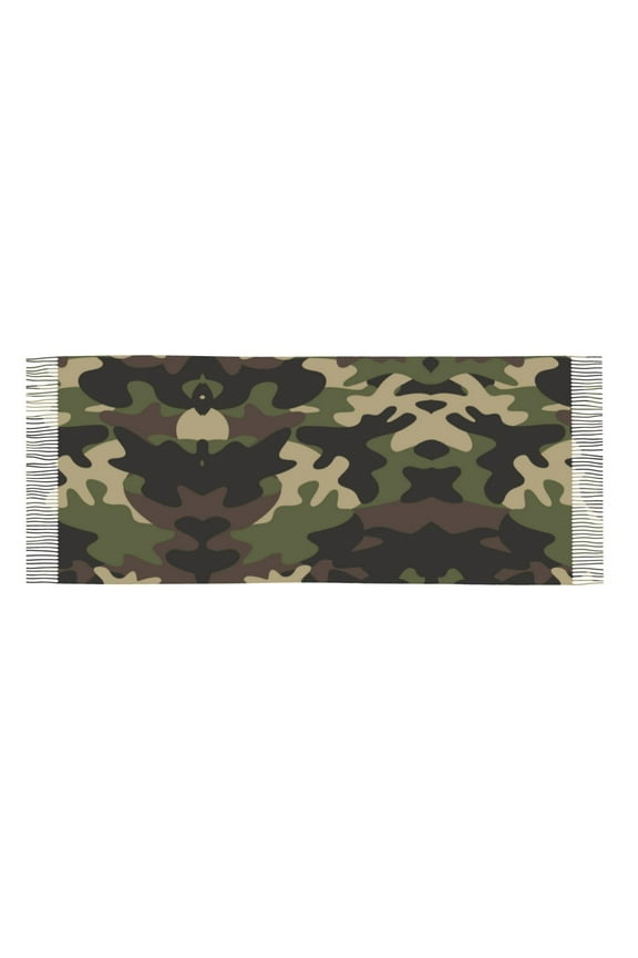 Women Camouflage Print Pattern Scarf Large Shawls For Travel Office