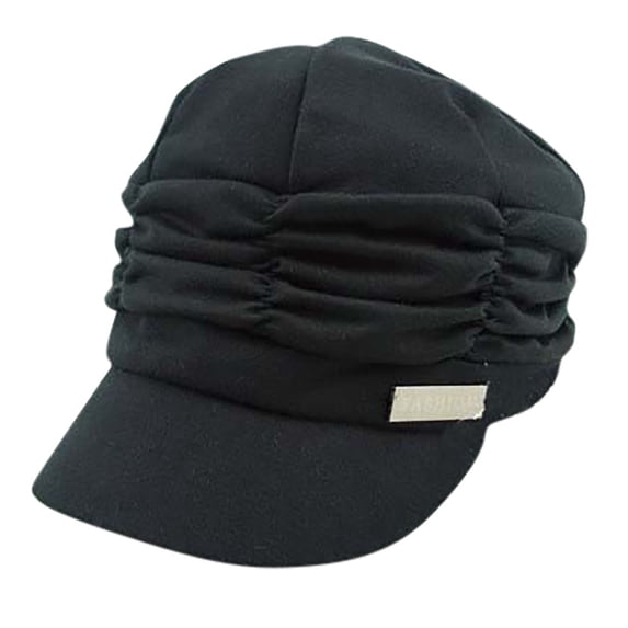 Women Cancer Headwear Soft Chemo Beanie Baseball Cap Comfortable Breathable Fashion Hat Cap with Brim Visor for Woman Ladies Black One Size