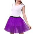 thumbnail image 1 of Women Candy Color Multicolor Skirt Support Puff Petticoat Colorful Small Short Skirt Club Basic Leisure Dailywear, 1 of 9
