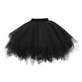 thumbnail image 1 of Women Candy Color Tulle Tutu Skirt Layered Ballet Party Skirt Elastic Waist Mini Skirt, 1 of 3
