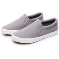 thumbnail image 1 of Women Canvas Slip-On Sneakers Soft Walking Shoes Rubber Sole Flat Loafers, 1 of 6