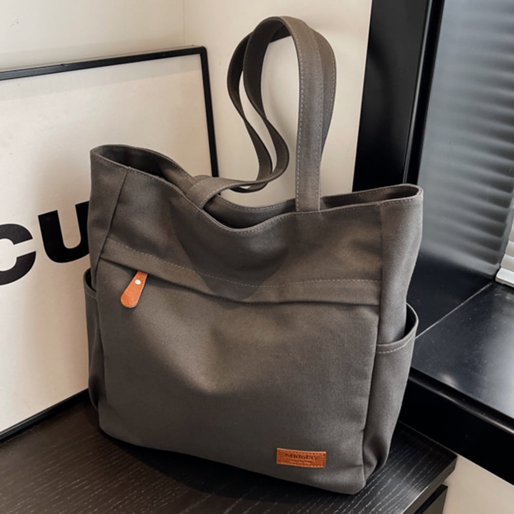 Women Canvas Tote Bag Large Capacity Multi-Pocket Handbag Women Canvas Tote Bag Large Capacity Multi-Pocket Handbag