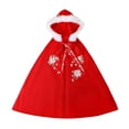 thumbnail image 1 of Women Cape Chinese Style Hanfu Cloak Poncho Floral Embroidery Jacket Red, 1 of 6