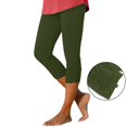 thumbnail image 1 of Women Capri Leggings 2026 Fashion Elastic Design Knee Length Crop Trousers Summer Women Capri Pants Lightweight Summer Pants Women Army Green Leggings For Women, 1 of 7