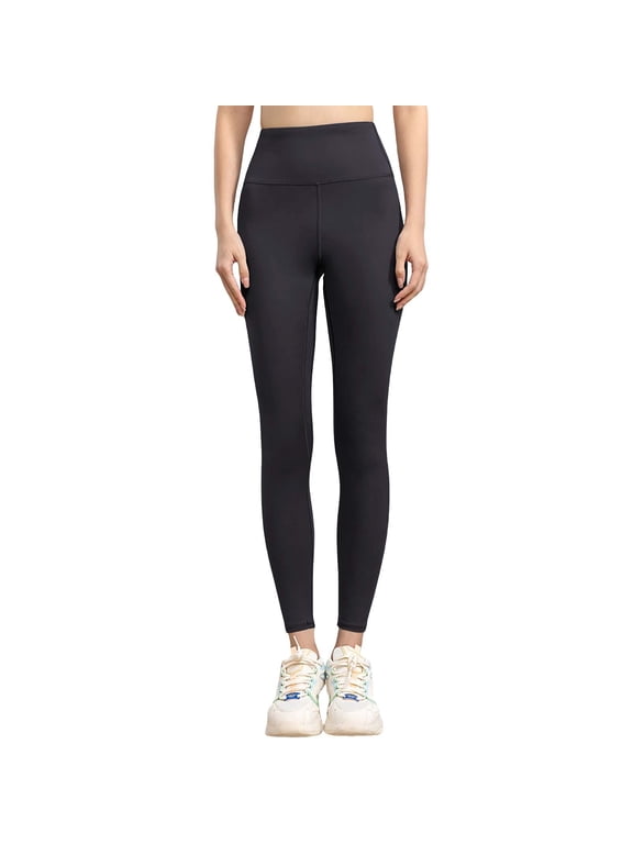 Women Capri Pants JIANLAI Pockets for Women Tummy Control High Waisted Yoga Pants Women Compression Workout Leggings (S-3XL) Black