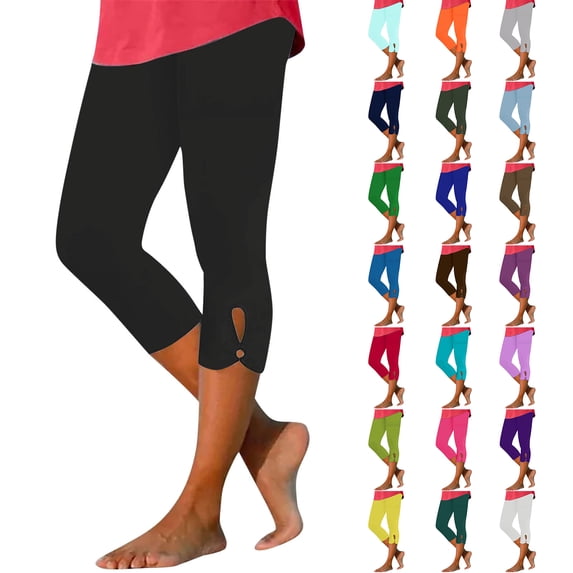 Women Capris High Waist Yoga Pants - Hollow Out Comfy Stretchy Seamless Leggings Workout Compression Capri Pants (Dark Purple,3XL)