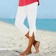 thumbnail image 1 of Capri Pants for Women Summer High Waisted Solid Color Capris Matching Slim Fitting Yoga Gym, 1 of 9