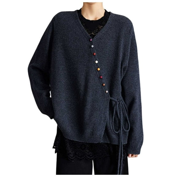 Women Cardigan Chunky Knit Sweater Soft Warm d Open Front Long Sleeve Cozy Casual Top Outwear Outerwear Coats