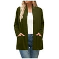 thumbnail image 1 of Women Cardigan Long Sleeve For Open Front With Pockets Casual Duster Outfits Clothes, 1 of 4