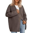 thumbnail image 1 of Women Cardigan Sweater Fall Outfits Cloth Fashion Button Front Casual Trendy Tops, 1 of 4