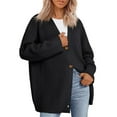 thumbnail image 1 of Women Cardigan Sweater Fall Outfits Cloth Fashion Button Front Casual Trendy Tops, 1 of 4